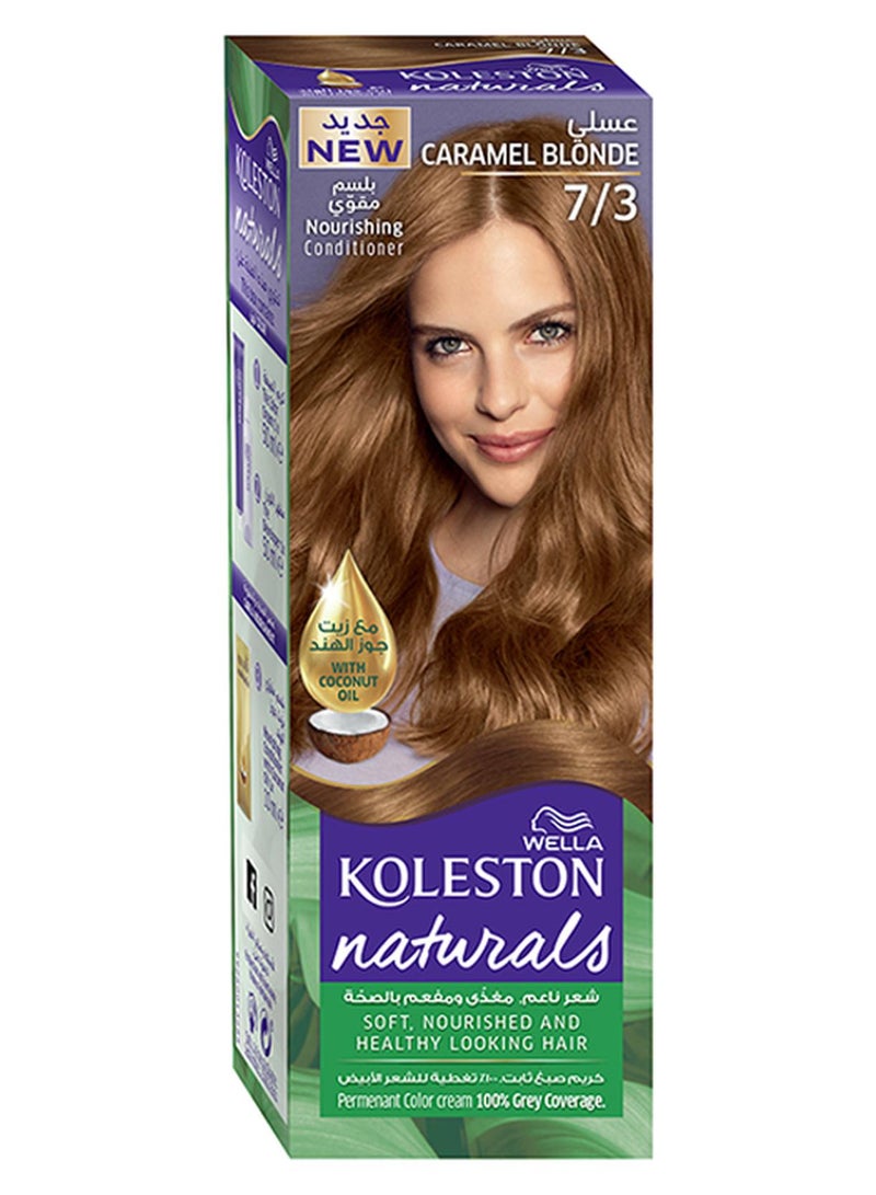 WELLA Koleston Naturals Hair Color 7/3 Caramel Blonde - Image 1