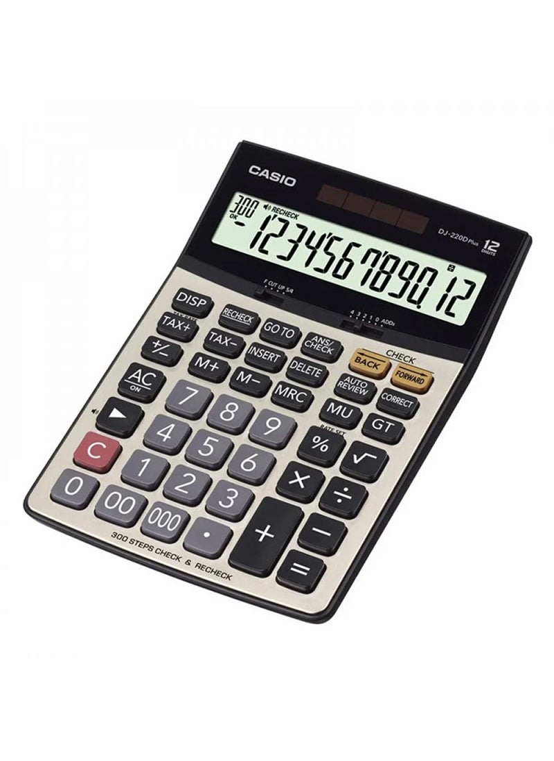 CASIO DJ-220DPLUS-WA-DP 12 Digits Calculator Silver - Image 1