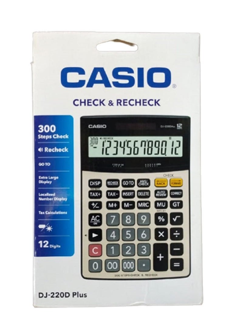 CASIO DJ-220DPLUS-WA-DP 12 Digits Calculator Silver - Image 2