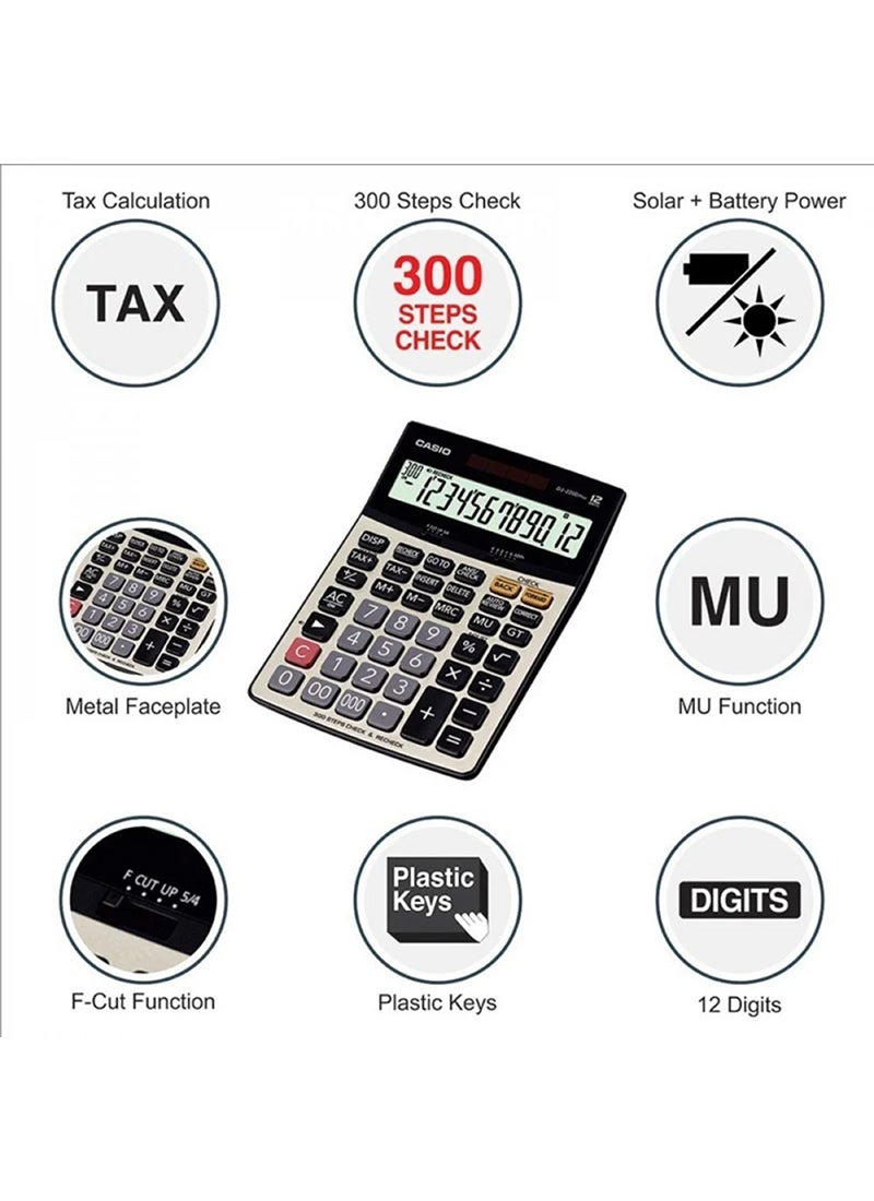 CASIO DJ-220DPLUS-WA-DP 12 Digits Calculator Silver - Image 4