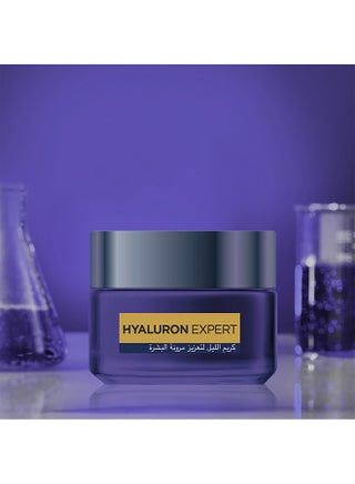 لوريال باريس كريم الليل بحمض الهيالورونيك لترطيب البشرة وتجديدها - متعدد الألوان 50ml - view 2