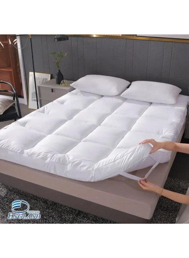 Cotton Single Size Mattress Topper Cotton White 120x200cm  - Image 2