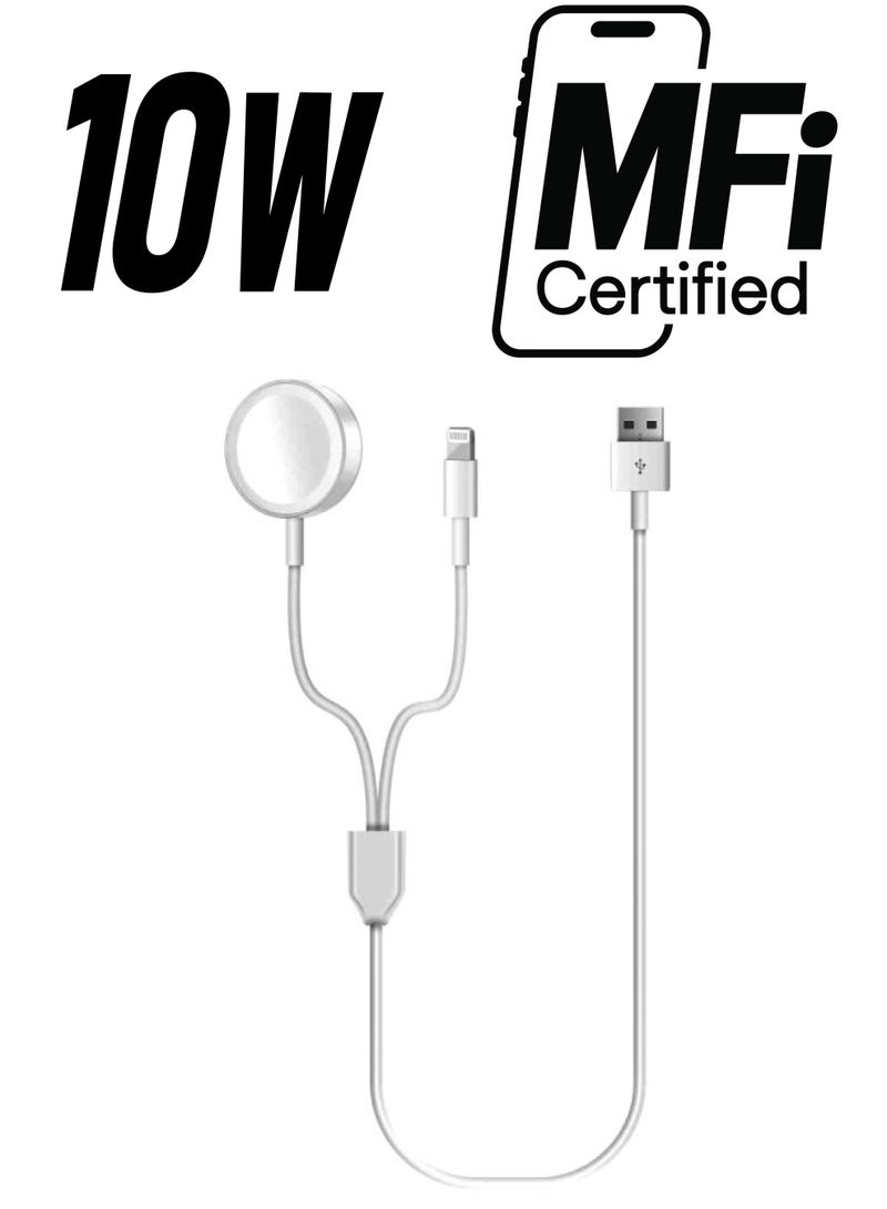 2-In-1 Data Sync Charging Cable White - Image 1