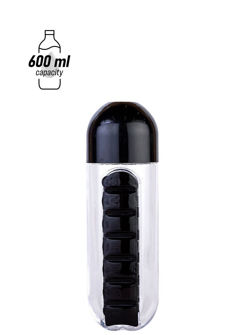 مارزو زجاجة مياه أسود 0.6لترات