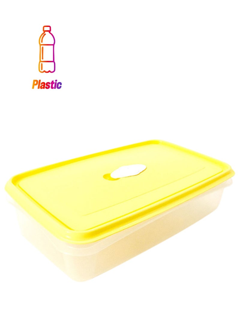 Plastic Lunch Yellow/Clear 2Liters