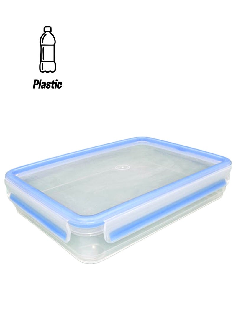 emsa Clip And Close Stacking Box Clear/Blue 1.65Liters