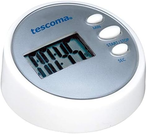 Tescoma Digital Kitchen Timer 99' Presto - Assorted Color, 12.5 x 10.5 x 3.1 cm Red/White 12.5x11.5x4cm - Image 4