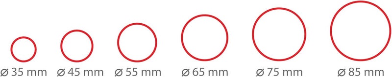 تسكوما طقم قطاعات كوكيز مزدوجة الجوانب مكون من 6 قطع أحمر 3.5x8.5سم - Image 3