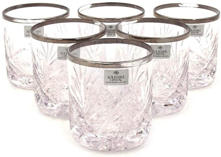 SOLITAIR 6-Piece Nathalie Crystal Soft Glass Set â€“ Premium Crystal Edition Clear 20X28X9cm