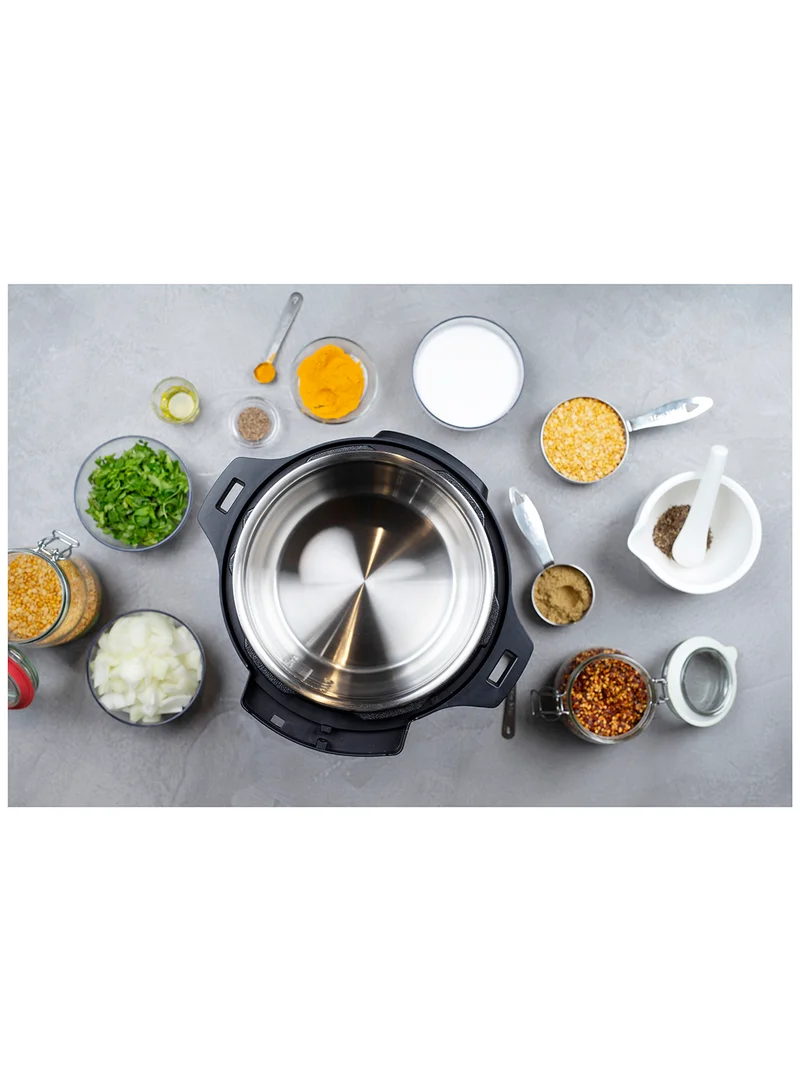 nutricook Electric Pressure Cooker, 6 Liters, Smart Pot Eko,9 In 1 Rice Cooker, Slow Cooker, Steamer, Sauté Pot, Yogurt Maker & More,14 Smart Programs, 2 Years Warranty 6 L 1000 W NC-SPEK6 Silver/Black