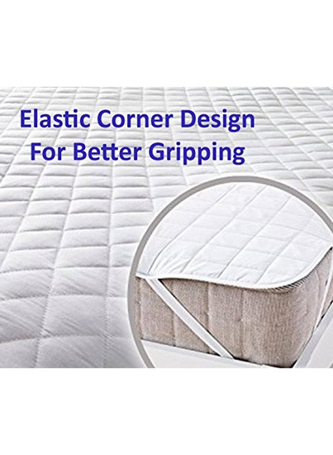 Maestro - Soft Quilted Mattress Protector Fabric White 90x190cm - Image 1
