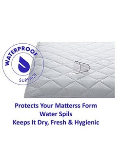 Maestro Soft Quilted Mattress Protector Fabric White 90x190cm  - Image 2