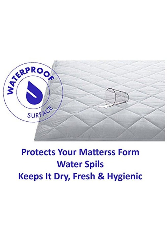 Maestro - Soft Quilted Mattress Protector Fabric White 90x190cm - Image 1