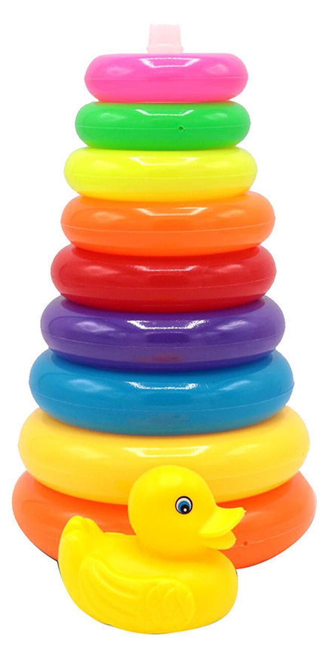 جونيور مجموعة لعب دائرية ملونة مع عمود متعدد الألوان - Image 1