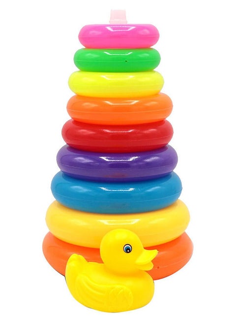 Colourful Ring Toss With Pillar Playset Multicolour