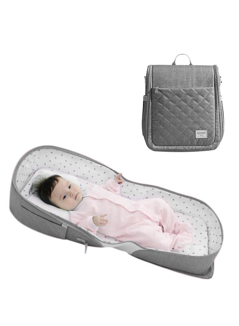 Sunveno Portable Baby Bed And Bag - Grey  - Image 1