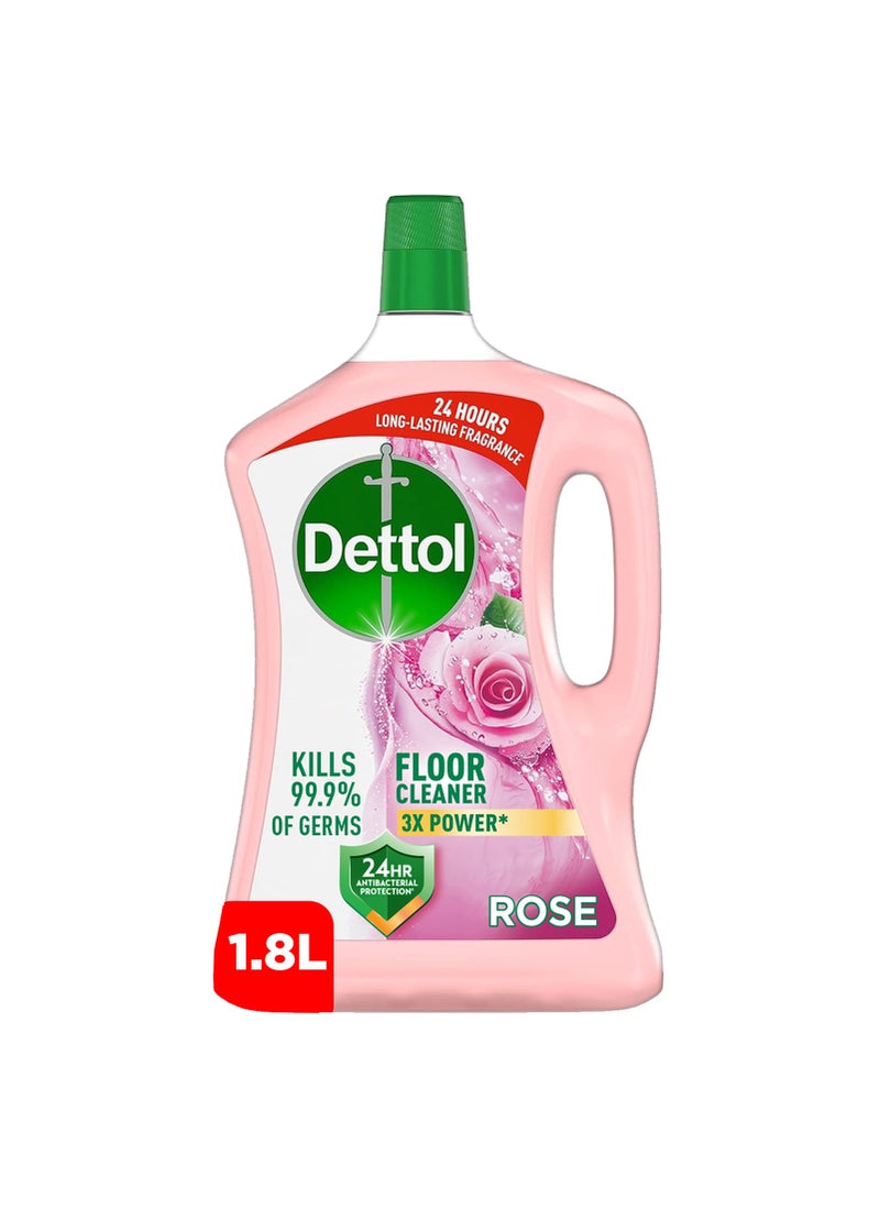 ديتول منظف أرضيات قوي مضاد للبكتيريا بخلاصة رائحة الورد وردي 1.8لترات - Image 1