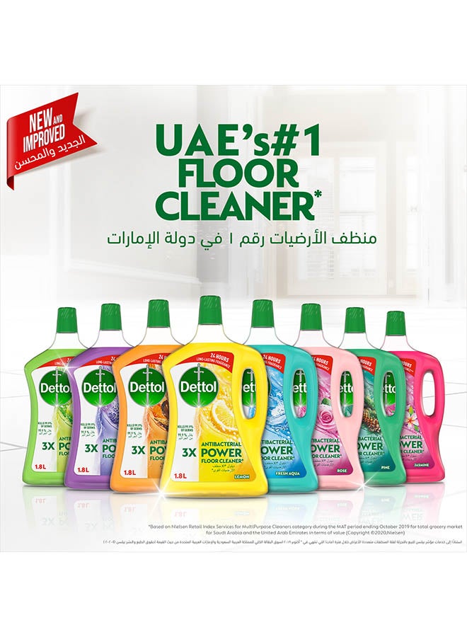 Dettol - Antibacterial Power Floor Cleaner Pine, 1.8l x 2, 20% Off Green - Image 1