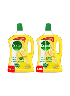 Lemon Antibacterial Power Floor Cleaner, Pack Of 2 Yellow 1.8x1.8Liters