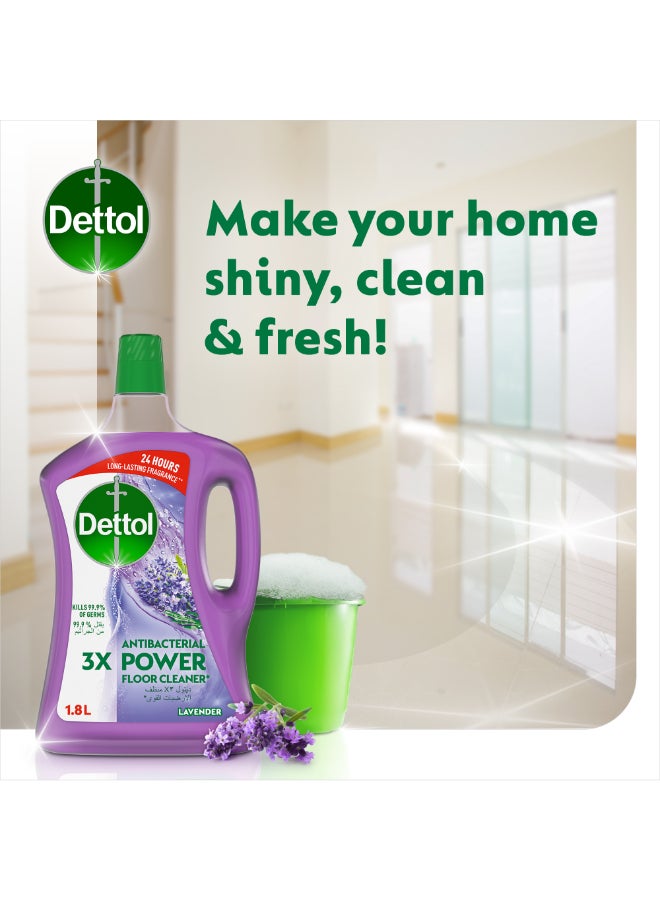 Lavender Antibacterial Power Floor Cleaner Pack of 2 1.8Liters