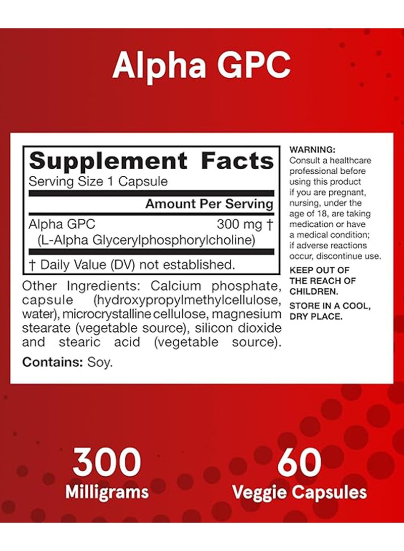 jarrow formulas - Alpha GPC 300mg - 60 Capsules - Image 1