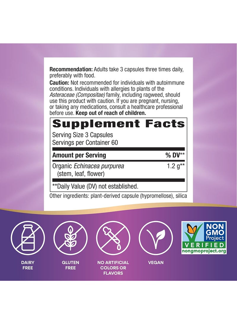 Nature's Way Echinacea Purpurea Herb, 1200 mg, 180 Vegan Capsules, Packaging may vary - Image 4
