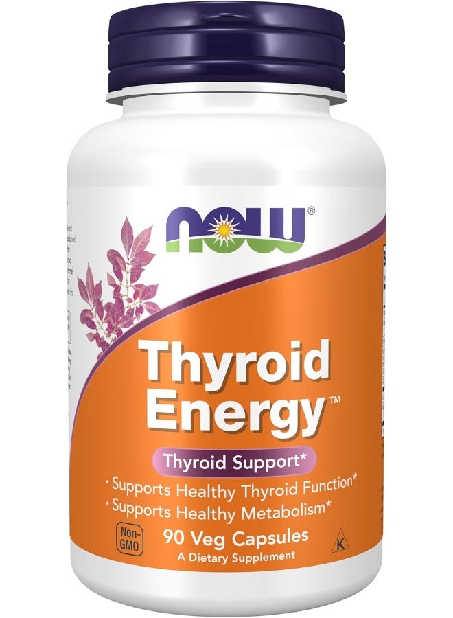 ناو فودز مكمل غذائي لتنشيط الغدة الدرقية - 90 كبسولة نباتية - Image 1