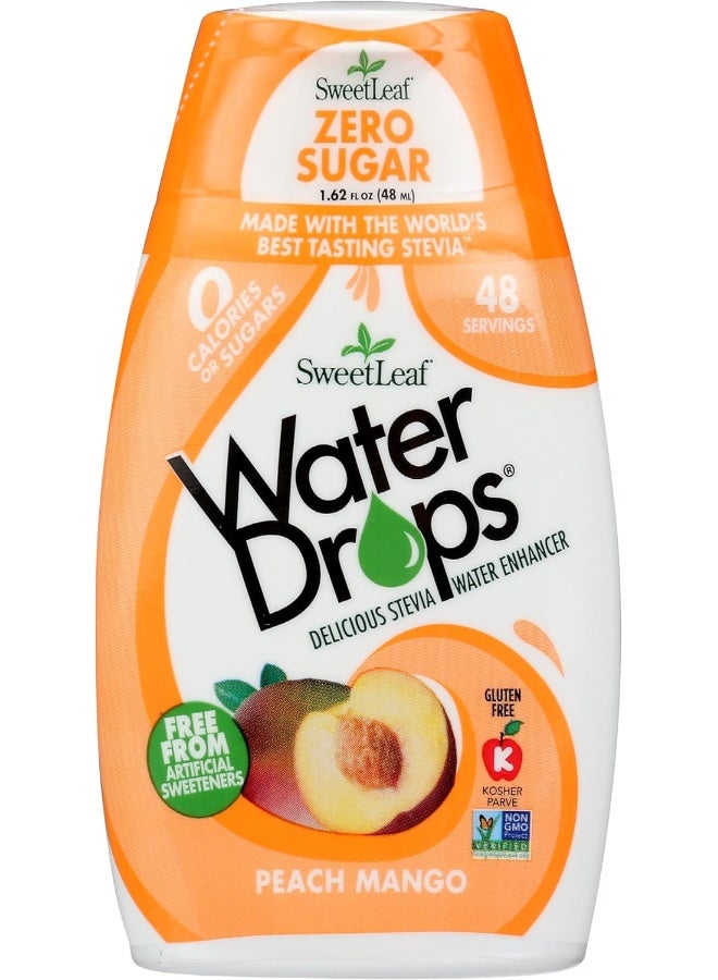 SweetLeaf Water Drops, Delicious Stevia Water Enhancer, Peach Mango, 1.62 fl oz - Image 3
