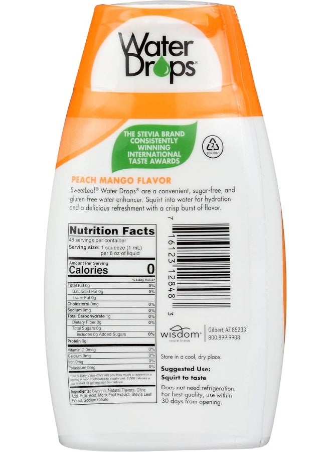 SweetLeaf Water Drops, Delicious Stevia Water Enhancer, Peach Mango, 1.62 fl oz - Image 2