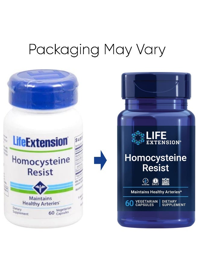 Life Extension Homocysteine Resist, 60 Vegetarian Capsules Packaging May Vary - Image 2