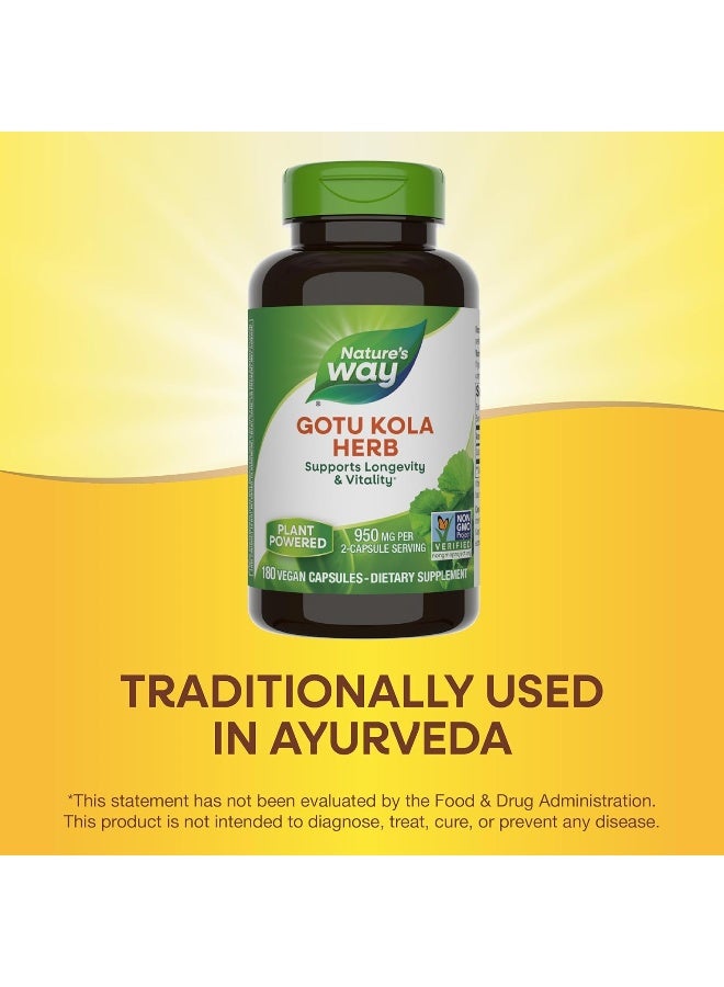 Nature's Way Gotu Kola Herb 180 Vegan Capsules Packaging May Vary  - Image 3