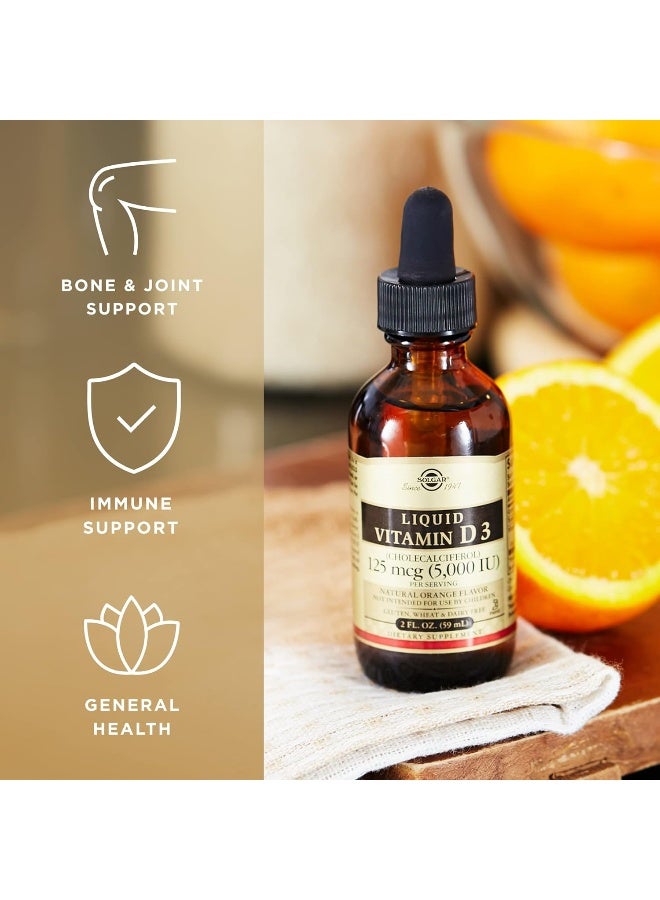 Solgar Liquid Vitamin D3 Cholecalciferol, 5000 IU, 125 mcg (2 fl. oz) - Image 4
