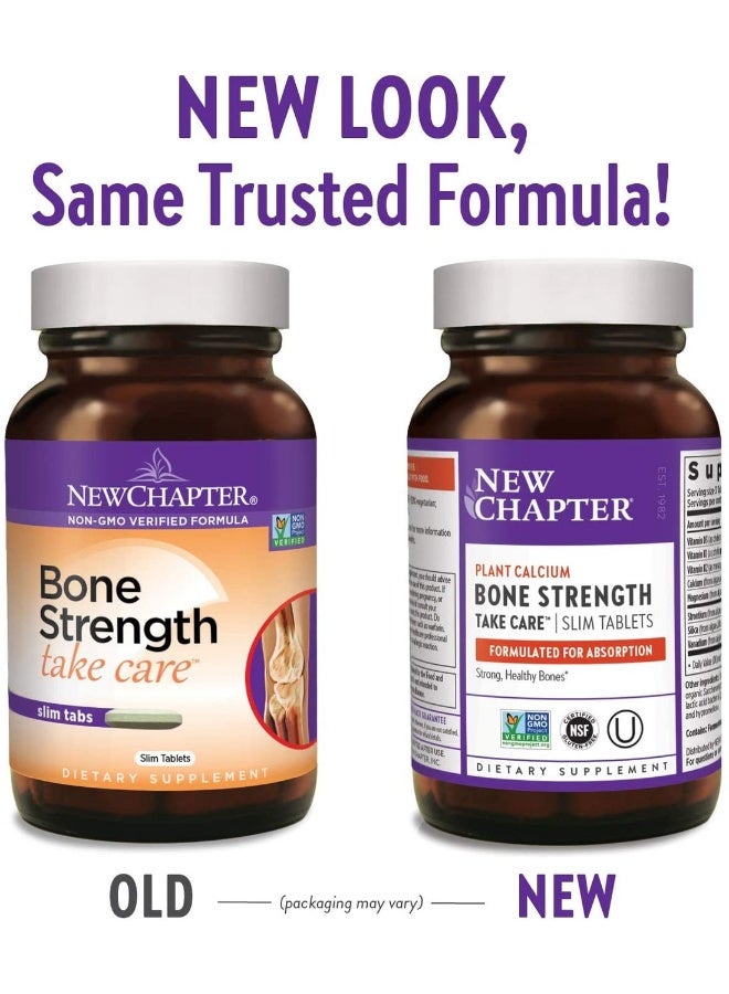 New Chapter Plant Calcium, Bone Strength, Take Care, 60 Vegetarian Slim Tablets Packaging May Vary - Image 3