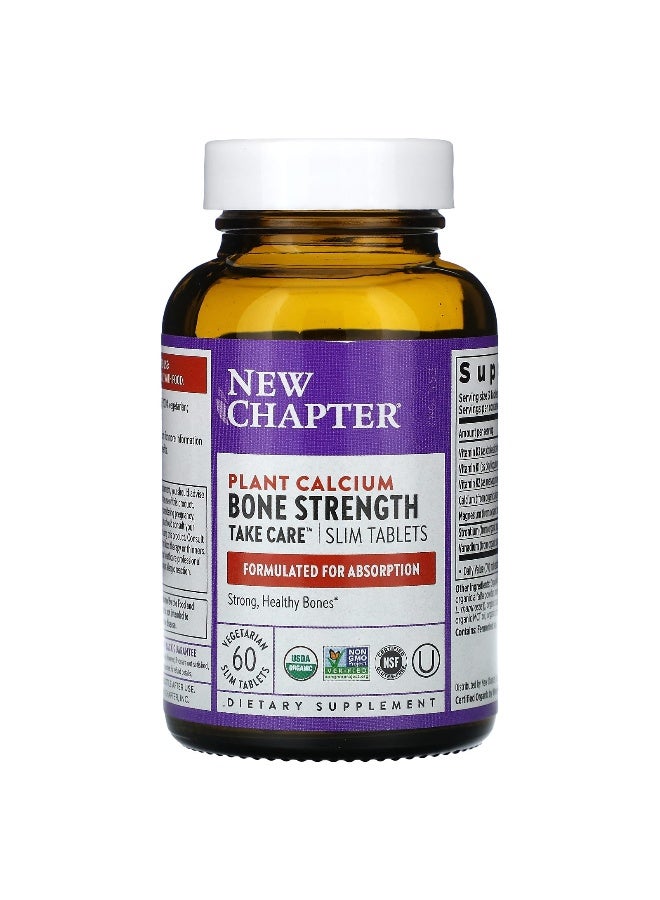 New Chapter Plant Calcium, Bone Strength, Take Care, 60 Vegetarian Slim Tablets Packaging May Vary - Image 2
