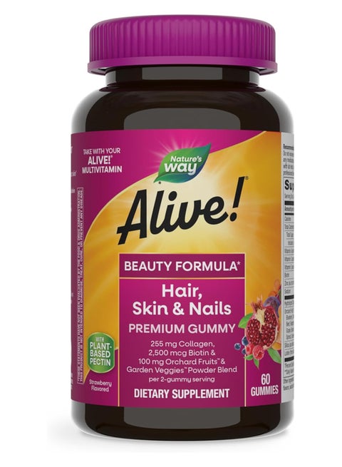 Alive Strawberry Flavored Dietary Supplement - 60 Capsule