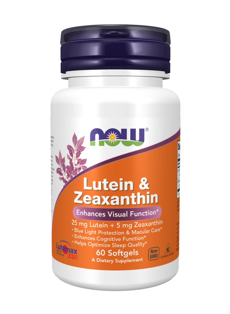 Now Foods Lutein And Zeaxanthin Dietary Supplement - 60 Softgels