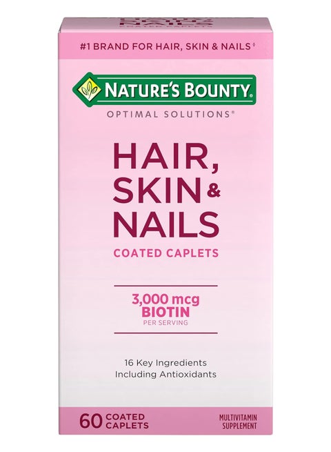 Hair Skin And Nails Multivitamin Supplement 60 Coated Caplets