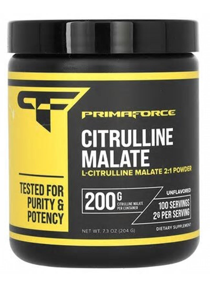 Primaforce - Citrulline Malate, Unflavored, 204g - Image 1
