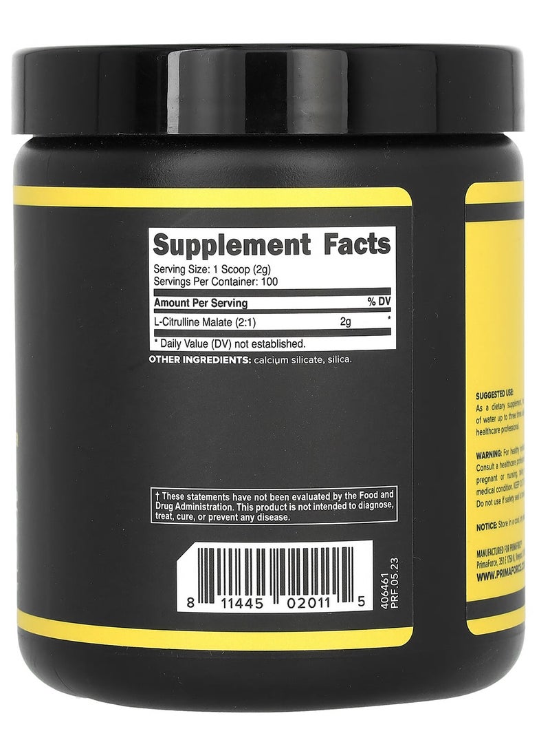 Primaforce - Citrulline Malate, Unflavored, 204g - Image 1