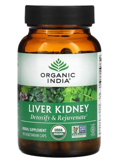 Organic India Liver Kidney, 90 Vegetarian Caps  - Image 1
