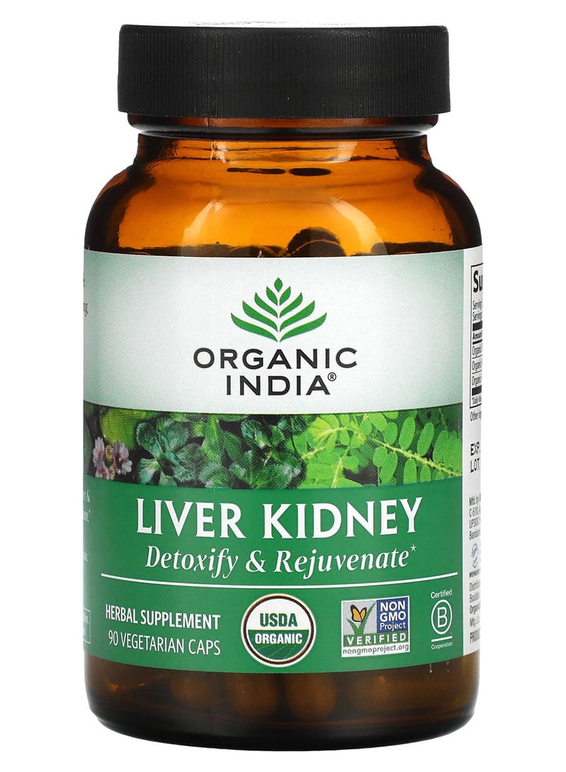 Organic India - Liver Kidney, 90 Vegetarian Caps - Image 1
