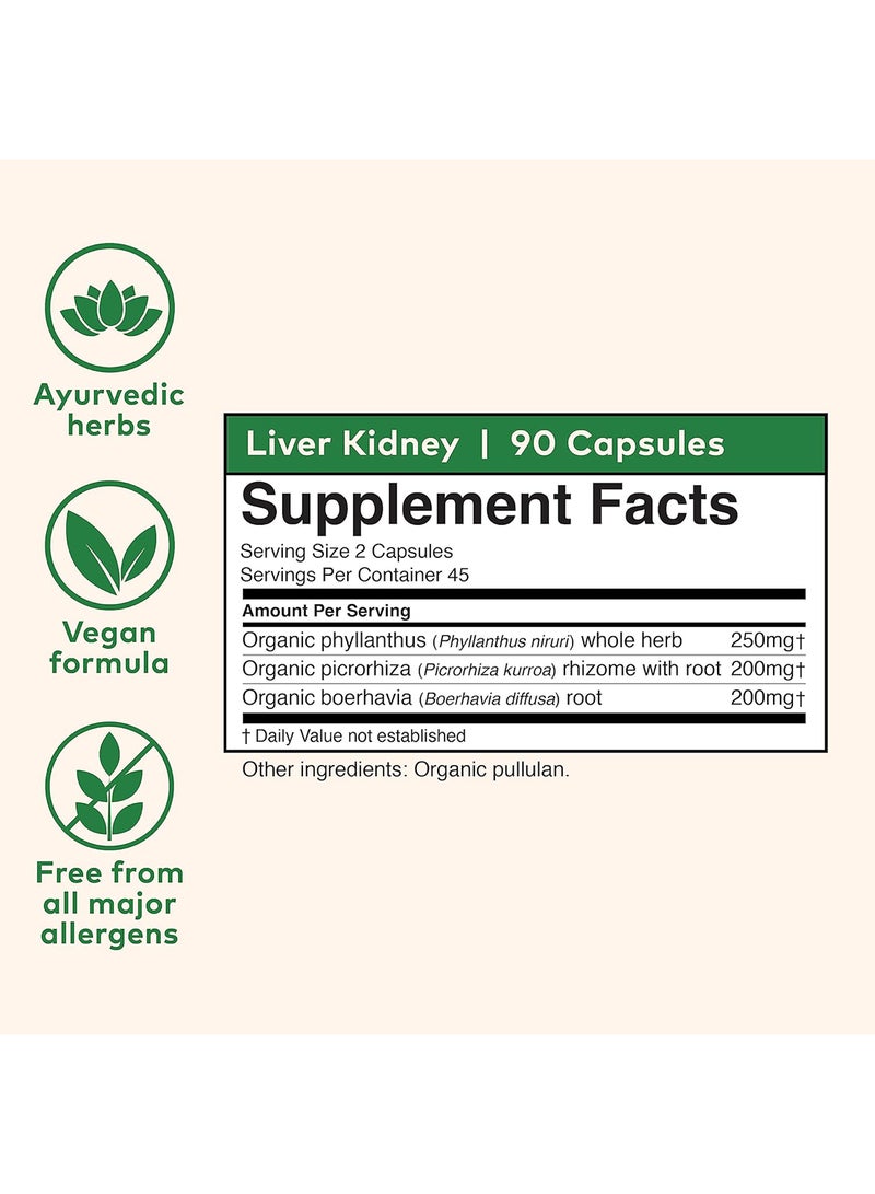Organic India - Liver Kidney, 90 Vegetarian Caps - Image 1