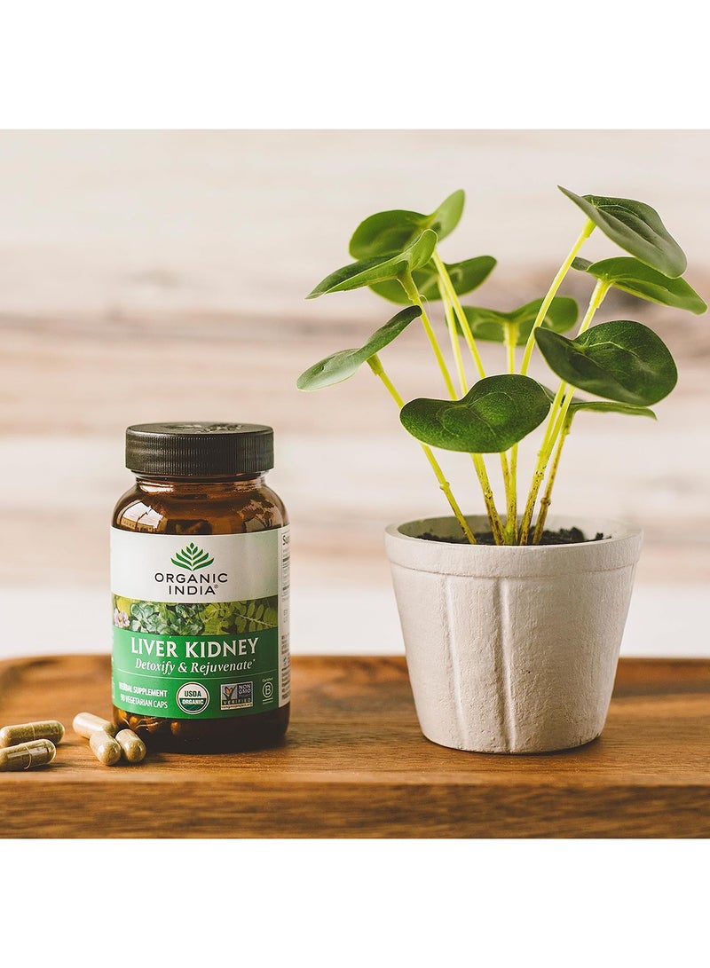 Organic India - Liver Kidney, 90 Vegetarian Caps - Image 1