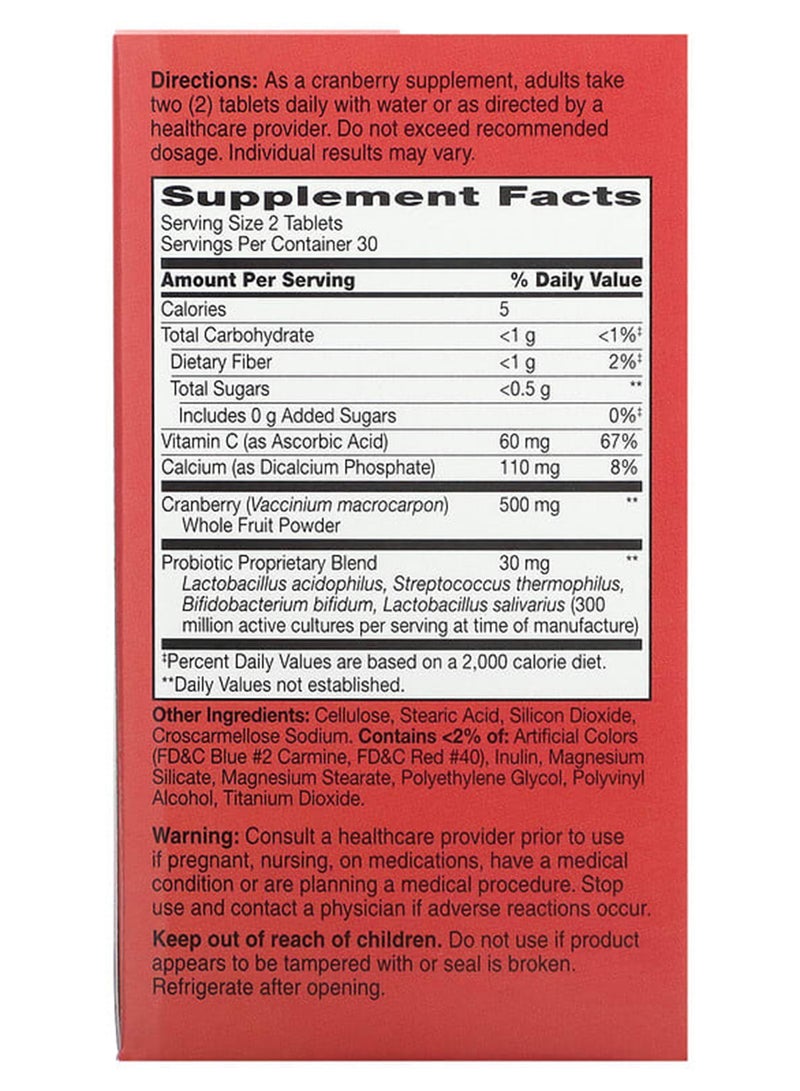 21st CENTURY Cranberry Plus Probiotic, 60 Tablets, Packaging May Vary  - Image 3