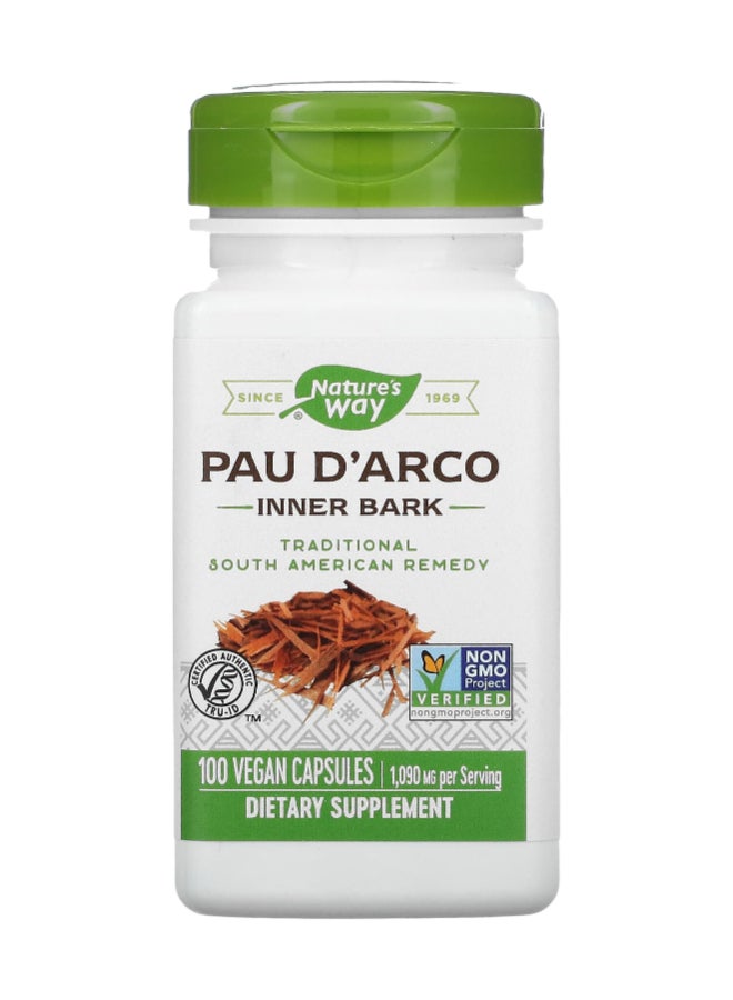 Nature's Way Pau D'Arco, Inner Bark 100 Vegan Capsules Packaging May Vary - Image 1