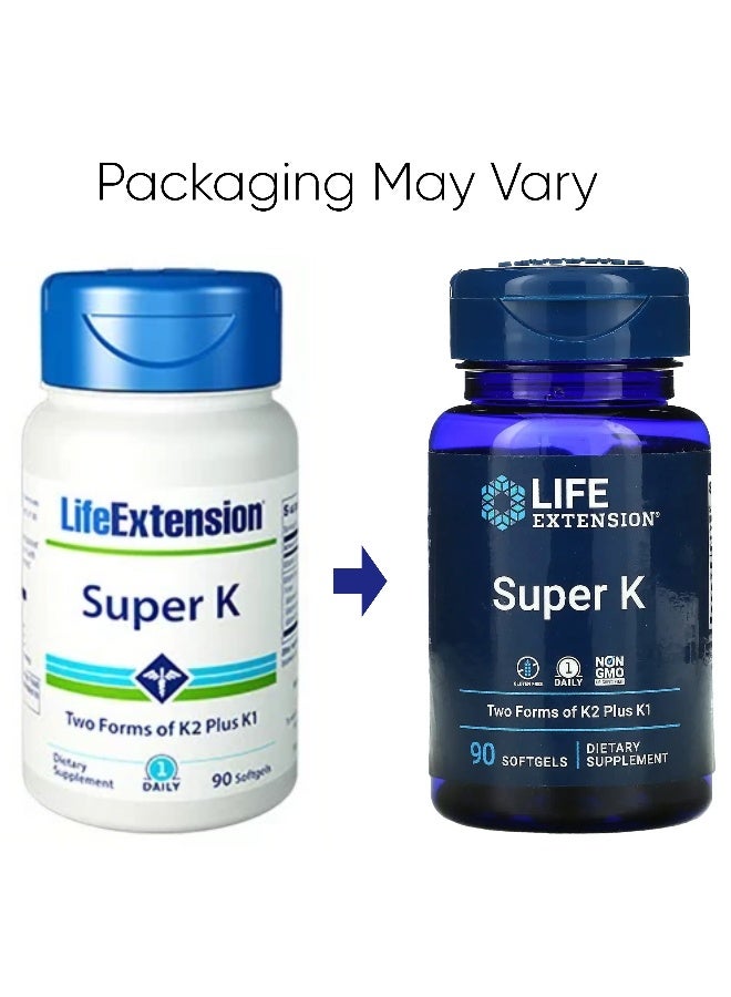 لايف إكستنشن مكمل غذائي سوبر كيه 90 كبسولة هلامية - Image 2