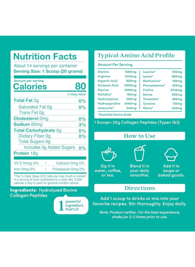Further Food - Grass-Fed Collagen Peptides, Unflavored - 9.88 Oz Packaging May Vary - Image 1