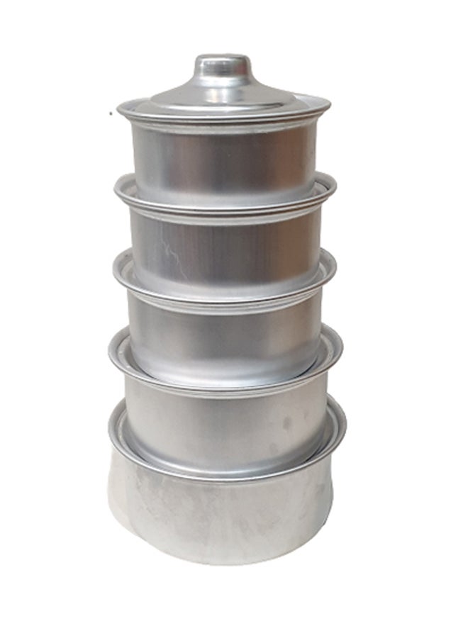 5-Piece Cookware Pot Silver 19 , 21 , 23 , 24 , 26cm - pnsku/N34235799A/45/_/1739788911/0244ceac-9938-415c-9576-7d6b8e6e2e55