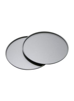 G & S Metal Products Company Set Of 2 Non-Stick Toaster Oven Pizza Pans Black 