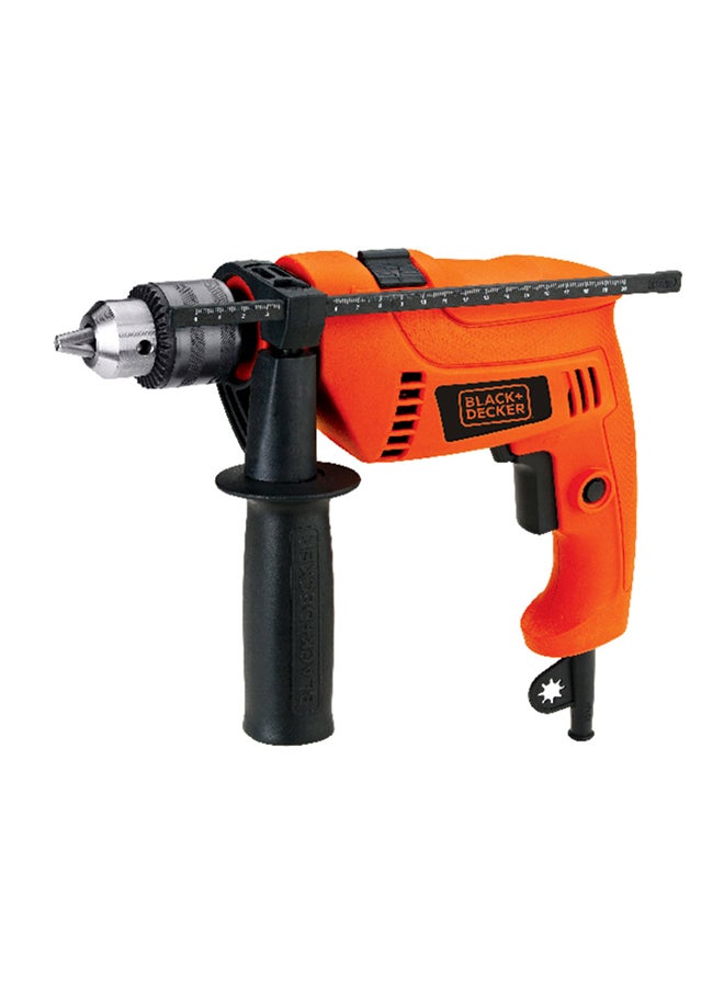 BLACK+DECKER Corded Electric Hammer Percussion Drill, 650W, 13mm, Includes 50-Piece Accessory Bit Set, Kitbox, for Metal, Concrete & Wood Drilling, Easy Storage, Orange/Black - HD650KIT-B5 Orange/Black 10x12x11cm - Image 2